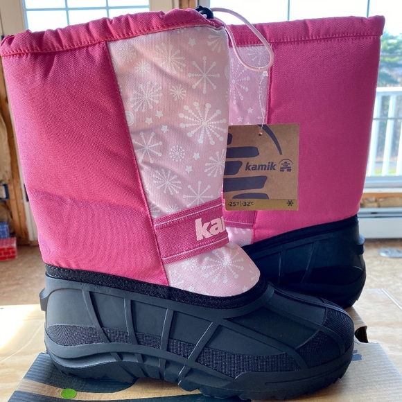 NEW 5F TEMP RATED INSULATED WINTER BOOTS SIZE 12 TODDLER GIRLS PINK//BLACK